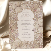 Golden Lily Wedding Stationery Earthy Tones Einladung