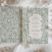 Golden Lily Wedding Suite Sage Green Morris Einladung