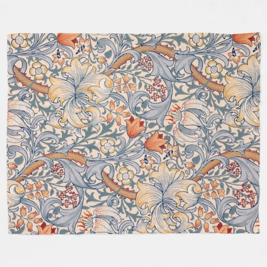 Golden Lily, William Morris Fleecedecke (Vorderseite (Horizontal))