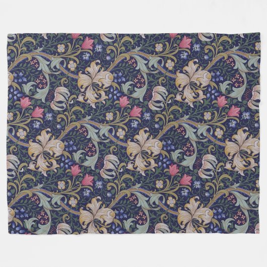 Golden Lily, William Morris Fleecedecke (Vorderseite (Horizontal))