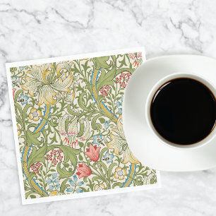 Golden Lily William Morris Floral Serviette