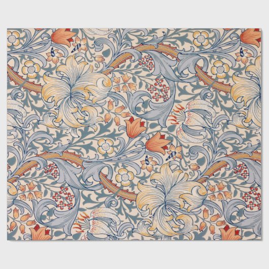 Golden Lily, William Morris Geschenkpapier (Flach)
