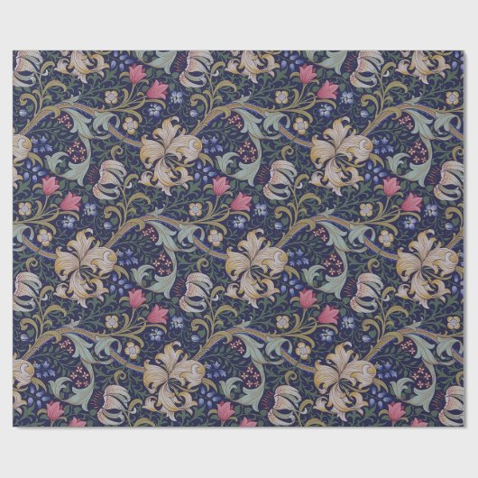 Golden Lily, William Morris Geschenkpapier (Flach)