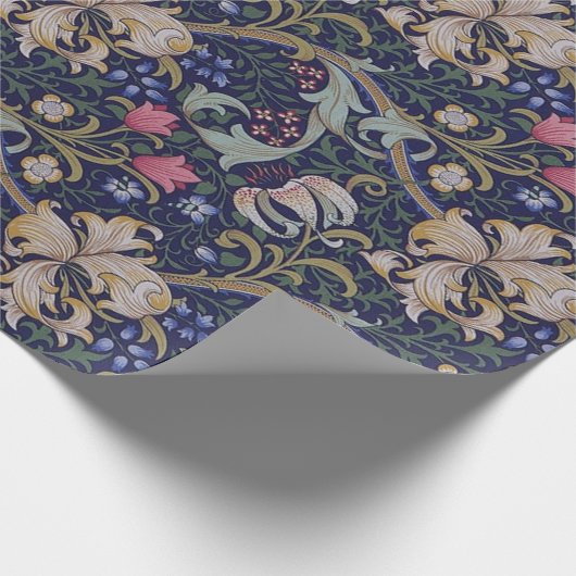Golden Lily, William Morris Geschenkpapier (Ecke)
