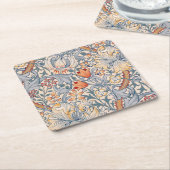 Golden Lily, William Morris Rechteckiger Pappuntersetzer (angewinkelt)