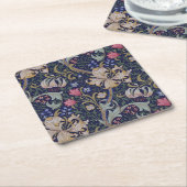 Golden Lily, William Morris Rechteckiger Pappuntersetzer (angewinkelt)