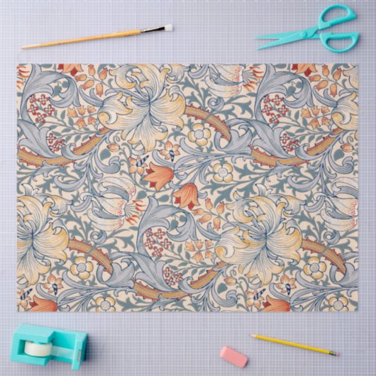 Golden Lily, William Morris Seidenpapier (Basteln)