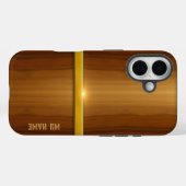 Golden Line Luxury Wood Case-Mate iPhone Hülle (Rückseite (Horizontal))