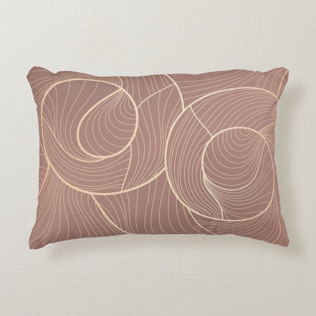 Golden lines pattern background. Luxury gold Line  Dekokissen (Vorderseite)