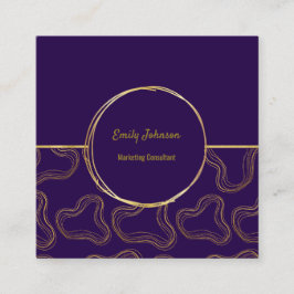 Golden Lines Style Solutions Business Card Quadratische Visitenkarte