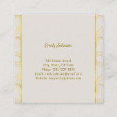 Golden Lines Style Solutions Business Card Quadratische Visitenkarte (Rückseite)