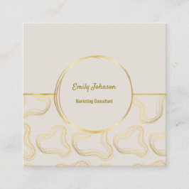 Golden Lines Style Solutions Business Card Quadratische Visitenkarte