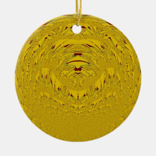 Golden Lion Head Printwerbung Keramik Ornament (Vorne)