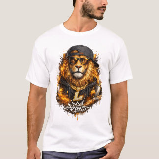 Golden Lion King – Luxus Streetwear Design T-Shirt