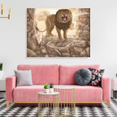 Golden Lion Leinwanddruck (Insitu (Wohnzimmer))
