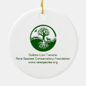 Golden Lion Tamarin Keramik Ornament (Hinten)