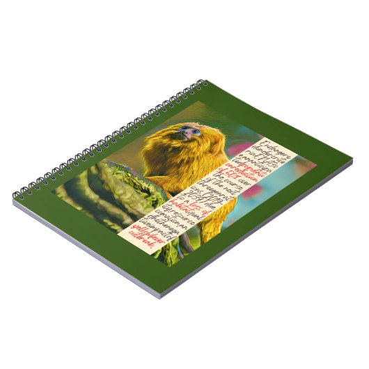 Golden Lion Tamarin Spiral Notebook Notizblock (Linke Seite)