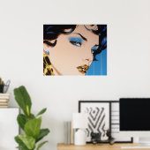 Golden Lipstick Poster (Heimbüro)