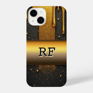 ✨ Golden Liquid Glam Funkelnder Glitter-Drip 💛👑 iPhone 14 Hülle