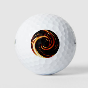 Golden Liquid Spiral Golfball
