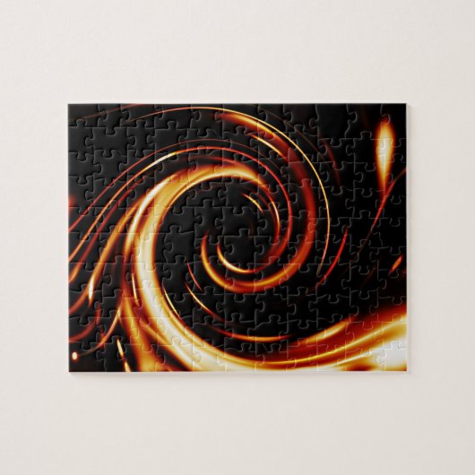 Golden Liquid Spiral Puzzle (Horizontal)