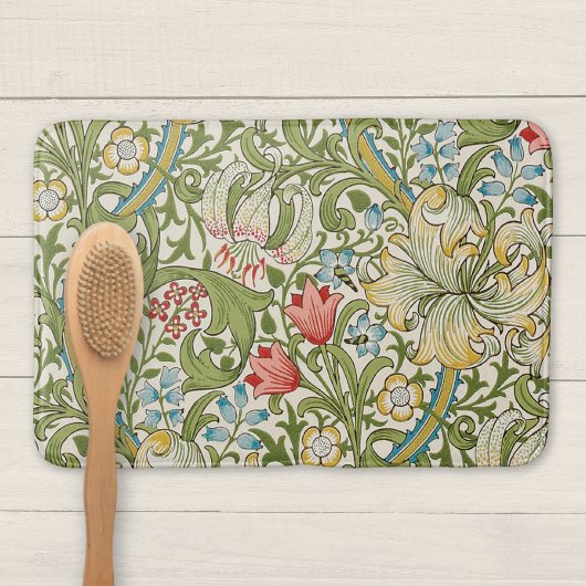 Golden Living Floral Pattern Badematte