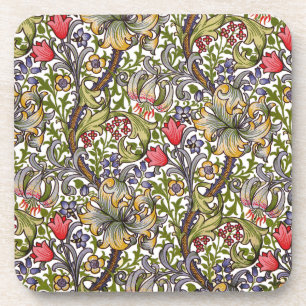 Golden Living Vintag floral Pattern Wilhelm Morris Getränkeuntersetzer