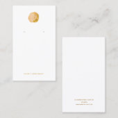 Golden Logo Cirring Earring Display Business Card Visitenkarte (Vorne/Hinten)