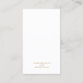 Golden Logo Cirring Earring Display Business Card Visitenkarte (Rückseite)