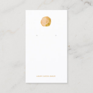 Golden Logo Cirring Earring Display Business Card Visitenkarte