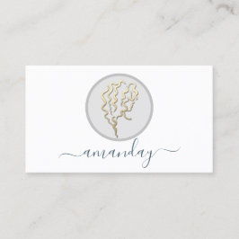 Golden Logo Friseur Makeust Artist Lash White Visitenkarte