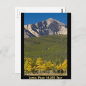 Golden Longs Peak 14259 Poster Postkarte (Vorne/Hinten)