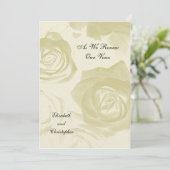 Golden Look Rose Neue Einladung (Stehend Vorderseite)