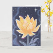 Golden Lotus Bloom Guache Malerei Karte (Gelbe Blume)