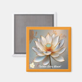 "Golden Lotus Blossom" Magnet (Vorderseite/Rückseite)