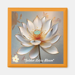"Golden Lotus Blossom" Magnet