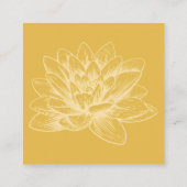 Golden Lotus Blume Business Card Quadratische Visitenkarte (Rückseite)