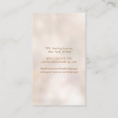 Golden Lotus Blume und Mondphasen Visitenkarte (Rückseite)