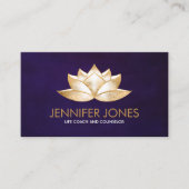 Golden Lotus Blume Visitenkarte (Vorderseite)