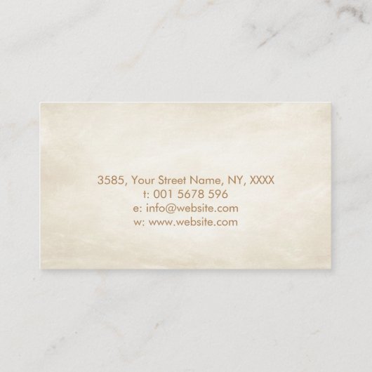 Golden Lotus Blume Visitenkarte (Rückseite)