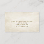 Golden Lotus Blume Visitenkarte (Rückseite)