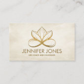 Golden Lotus Blume Visitenkarte (Vorderseite)