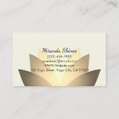 Golden Lotus Blume Visitenkarte (Rückseite)