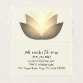 Golden Lotus Blume Visitenkarten (Innenseite Aufgefaltet)