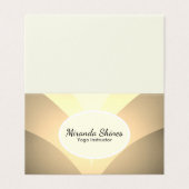 Golden Lotus Blume Visitenkarten (Außenseite Aufgefaltet)