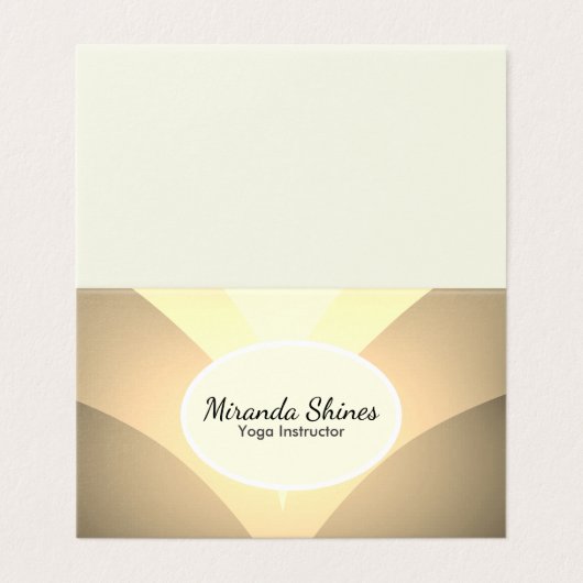 Golden Lotus Blume Visitenkarten (Außenseite Aufgefaltet)