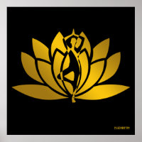 Golden Lotus Blume Yoga Medizin Cool