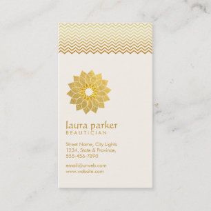 Golden Lotus Blume Yoga Medizin Wellness-Center Visitenkarte