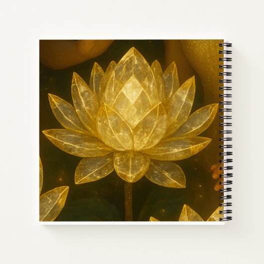 Golden Lotus Fairies Fantasy Art Journal Notizblock (Rückseite)