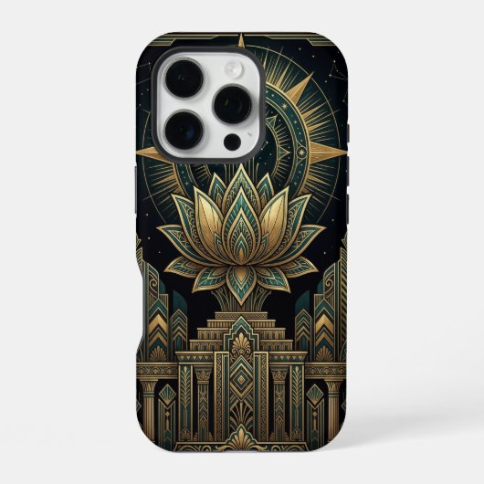 Golden Lotus Flower | iPhone 16 Pro Case Hülle (Rückseite)